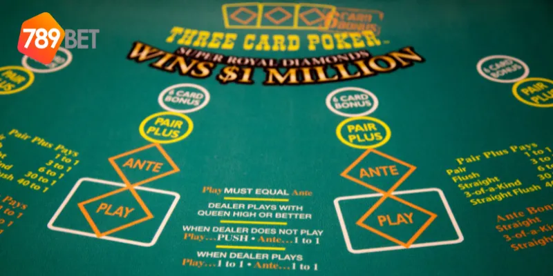 Các bước chơi bài Three Card Poker